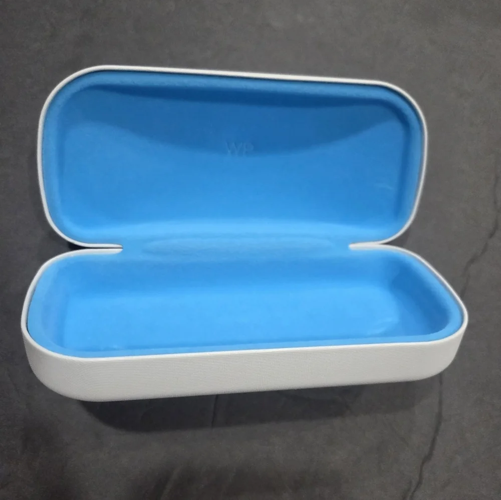 Warby Parker White Glasses Case Light Gray Color